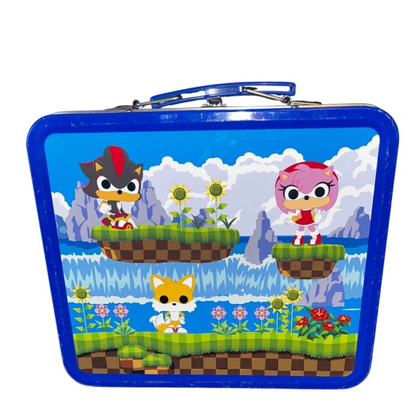 Funko Sonic the Hedgehog Metal Lunch Box Tin Storage Case Blue Collectible - Picture 2 of 6